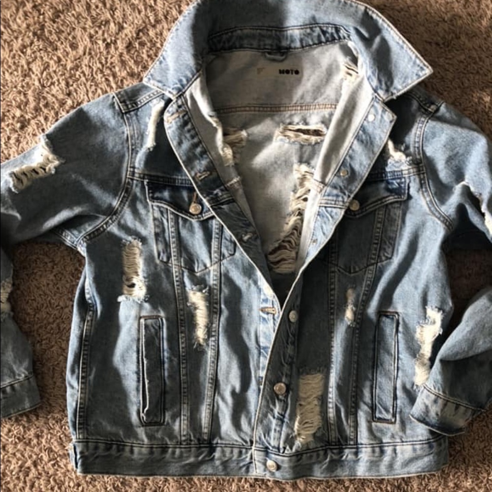 TOPSHOP distressed denim